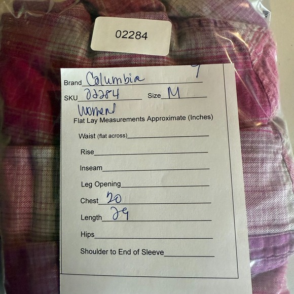 Columbia Womens‎ Shirt Size M 1/4 button down V Neck Plaid Hiking Outdoor - Picture 6 of 6